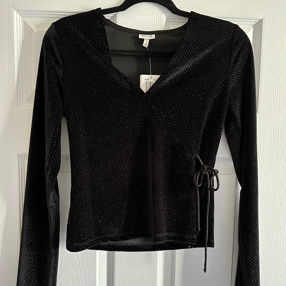 Long Sleeve Velvet Shirt NEW w/ Tags - Size S